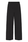 B.young Danta Wide Leg Cropped Heavy Woven Pants - Black