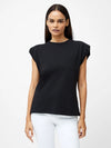 French Connection Rallie Shoulder Pad Tank - Black