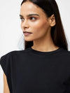 French Connection Rallie Shoulder Pad Tank - Black