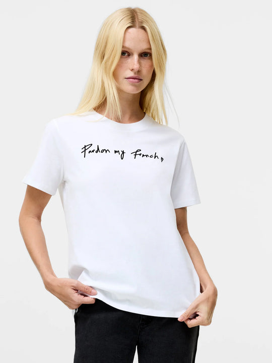 French Connection Pardon My French Top - White