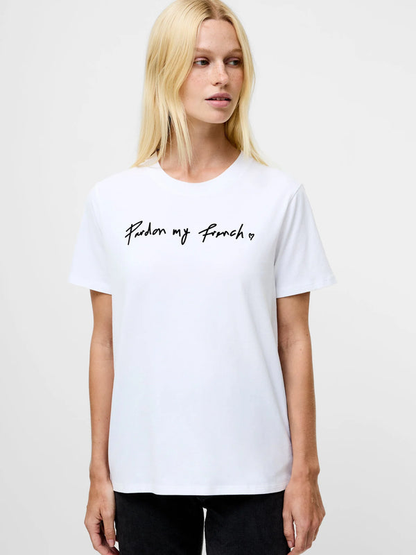 French Connection Pardon My French Top - White