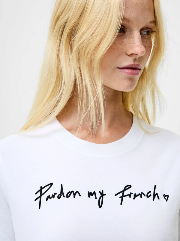 French Connection Pardon My French Top - White