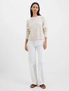 French Connection Lilly Mozart Crew Neck Jumper - Oatmeal Melange