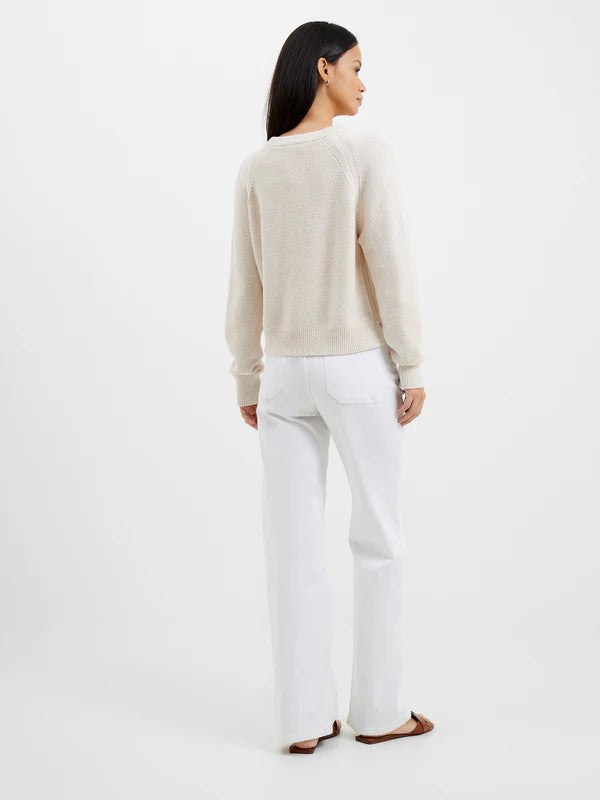 French Connection Lilly Mozart Crew Neck Jumper - Oatmeal Melange