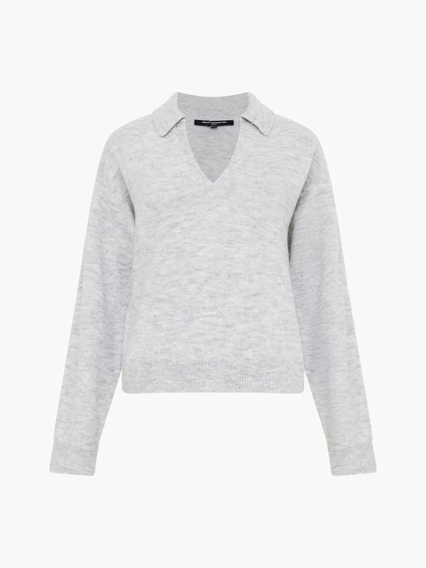 French Connection - Morena Collar Jumper - Dove Grey Melange