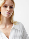 French Connection Mozart Knitted Polo Shirt - Summer White