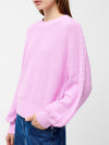 French Connection Lily Cable Knit Balloon Sleeve Jumper - Bubblegum Pink