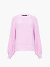 French Connection Lily Cable Knit Balloon Sleeve Jumper - Bubblegum Pink