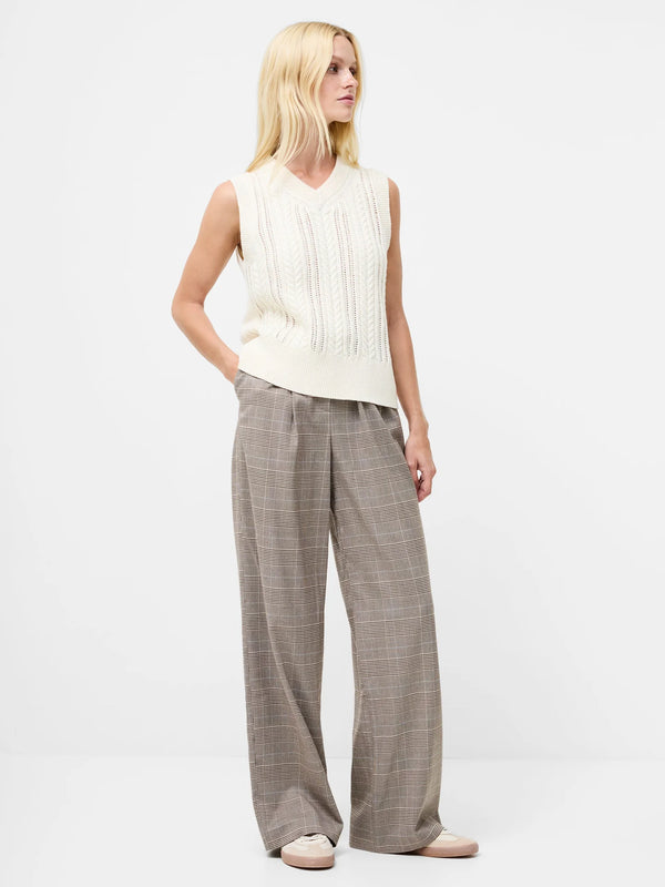 French Connection Glinda Cable Knit Vest - Porcelain Cream