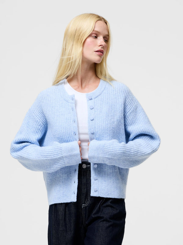 French Connection Kezia Knit Long Sleeve Cardigan - Arctic Blue