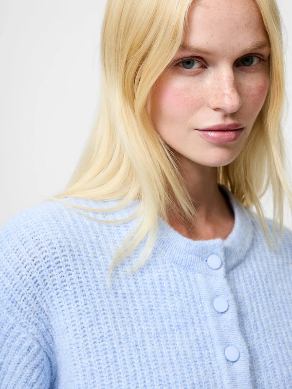 French Connection Kezia Knit Long Sleeve Cardigan - Arctic Blue