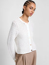 French Connection Janai Textured Cardigan - Winter White