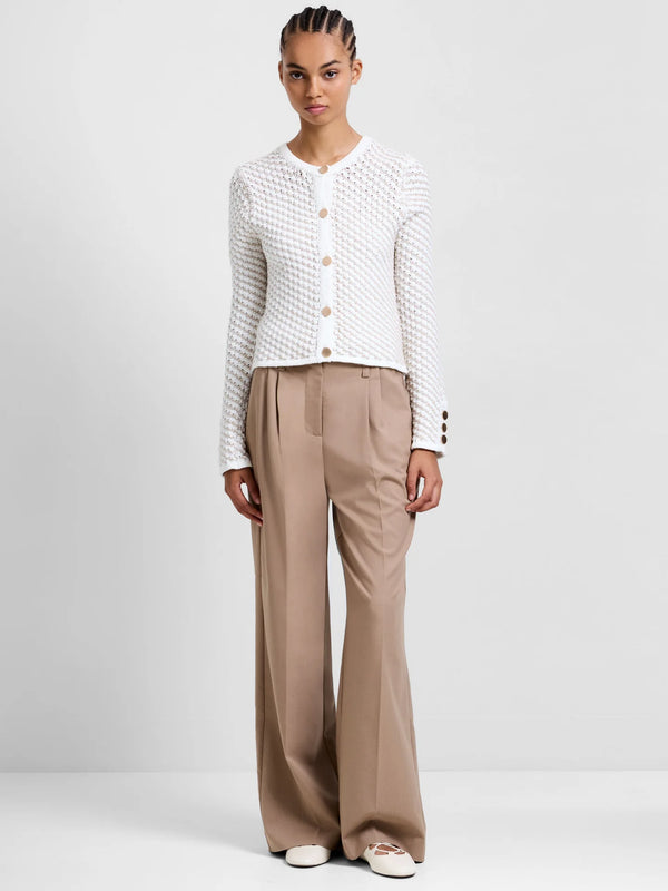 French Connection Janai Textured Cardigan - Winter White
