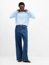 French Connection Lily Mozart Crew Neck Jumper - Arctic Blue