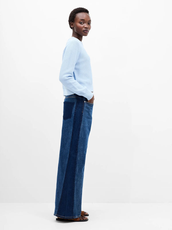 French Connection Lily Mozart Crew Neck Jumper - Arctic Blue