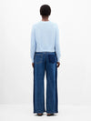 French Connection Lily Mozart Crew Neck Jumper - Arctic Blue