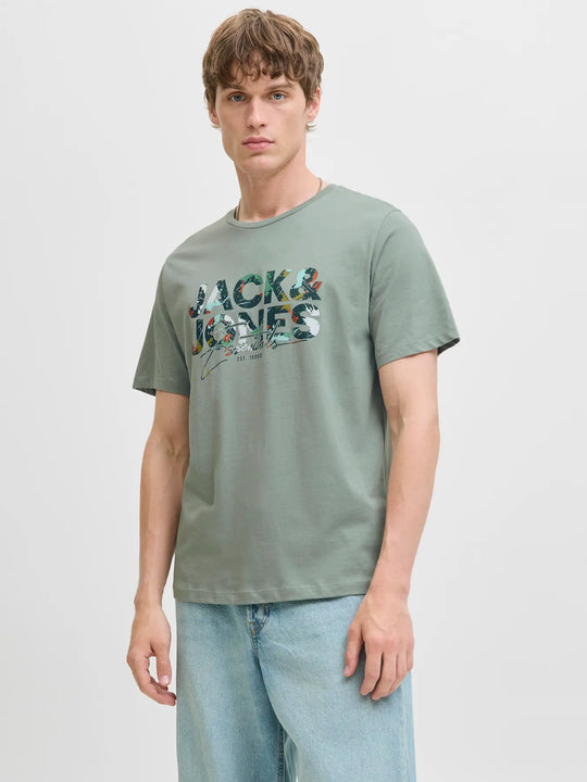 Jack & Jones Geplas Tee - Iceberg Green