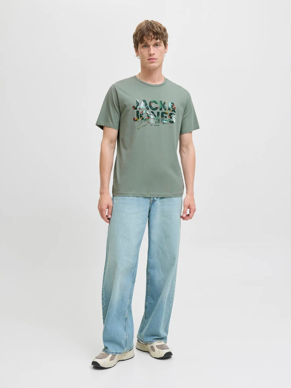 Jack & Jones Geplas Tee - Iceberg Green