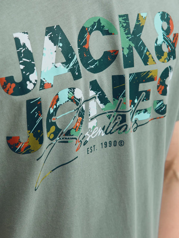 Jack & Jones Geplas Tee - Iceberg Green