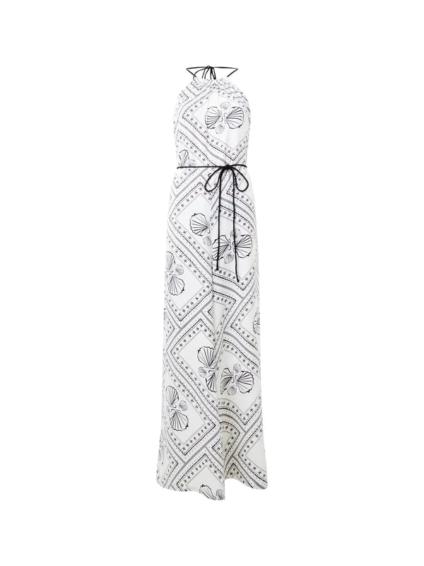 French Connection Catherine Damasco Jumpsuit - White/ Black
