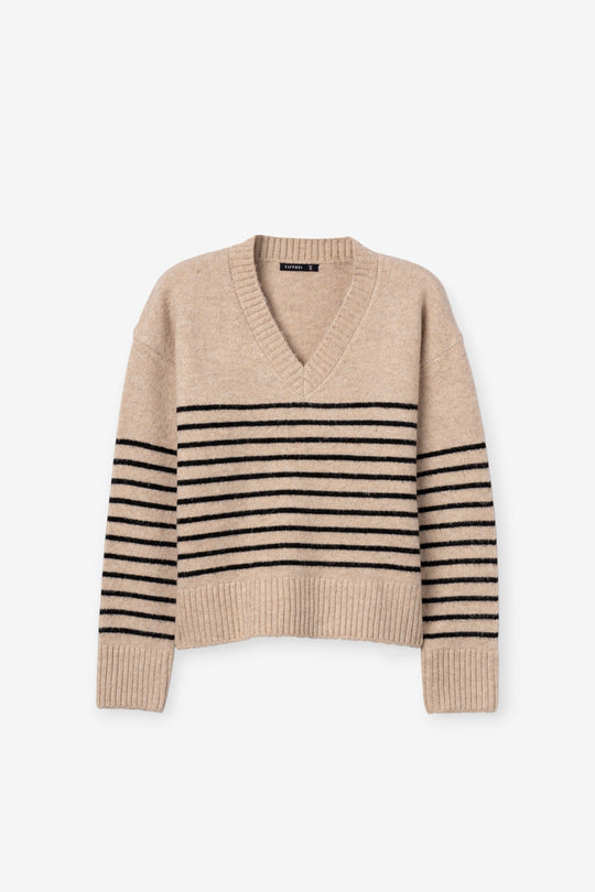 Tiffosi Orion V Neck Knit Jumper - Portabella
