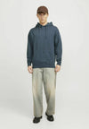 Jack & Jones Charge Faded Sweat Hood - Mood Indigo