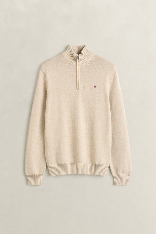 Gant Half Zip Sweater - Seed Melange