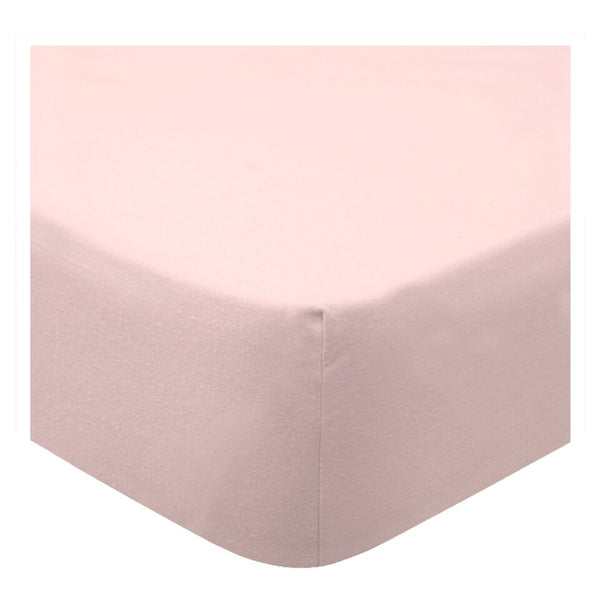Sleepdown Brushed Cotton Deep Fitted Sheet - Blush