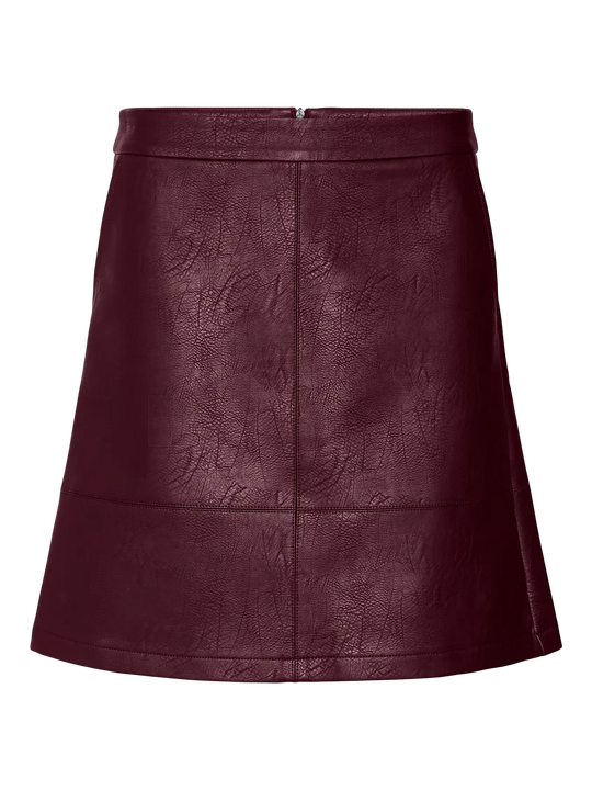 Vero Moda Ida Short Coated Skirt - Winetasting