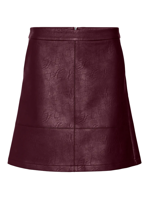 Vero Moda Ida Short Coated Skirt - Winetasting