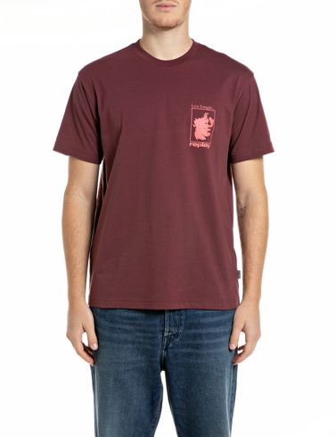 Replay Tee M12BE.011.00QMJ.C06W - Dark Red