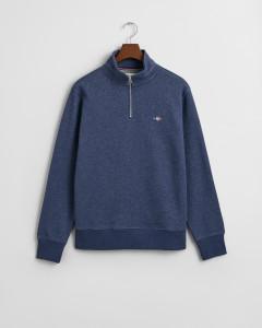 Gant Reg Shield Half Zip Sweat - Dark Jeansblue Melange (Size 2XL)