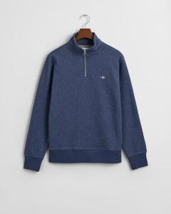 Gant Reg Shield Half Zip Sweat - Dark Jeansblue Melange