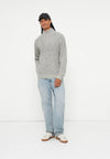 Jack & Jones Bleecker Knit Half Zip - Sea Salt/Black
