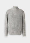 Jack & Jones Bleecker Knit Half Zip - Sea Salt/Black