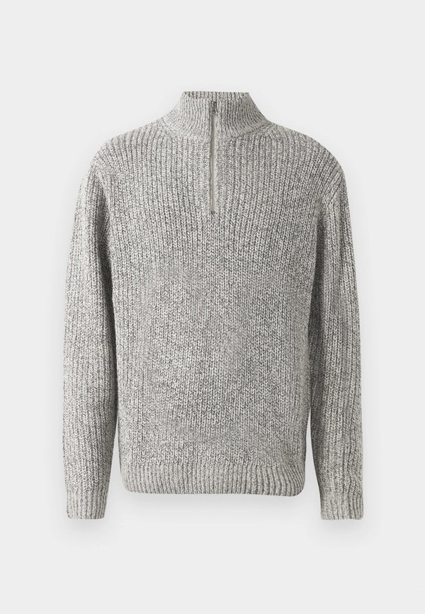 Jack & Jones Bleecker Knit Half Zip - Sea Salt/Black