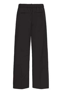 B.young Danta Wide Leg Cropped Heavy Woven Pants - Black