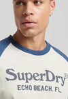 Superdry Vintage Venue Classic Tee - Midwest Cream/Skate Blue [ XXL ]