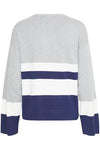 B.young MMorla Striped Jumper -  Light Grey Melange Mix