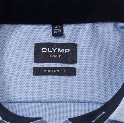 Olymp Modern Fit Shirt Blue Print 0400-64-10