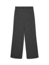 Vero Moda Texas Mid Waist Straight Pant - Dark Grey Melange