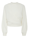 Pieces Paya Long Sleeve Two In One Knit - Cloud Dancer