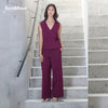 Rant & Rave Allyson Wide Leg Trouser - Cranberry