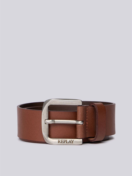 Replay Belt With Logo Buckle - Tan AM2453.000.A3008A.045