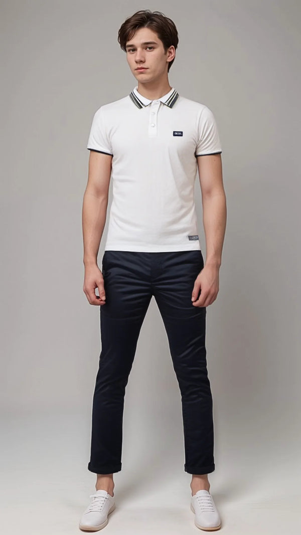 Diesel Boys Aron Polo - White