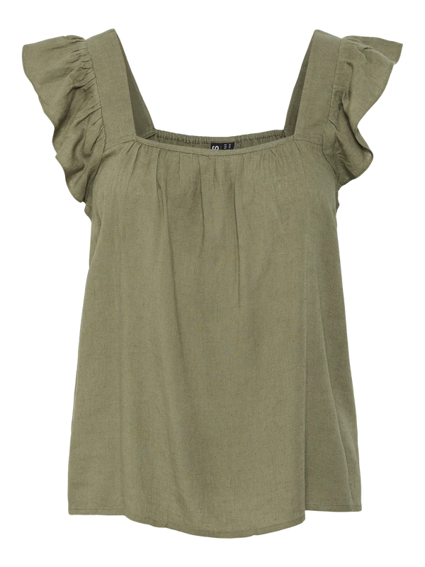 Pieces Pia Short Sleeve Top - Deep Lichen Green