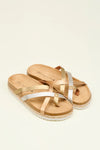 Brakeburn Metallic Multi Strap Sandals