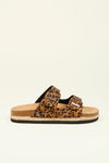 Brakeburn Leopard Flatforms Sandals