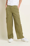 Brakeburn Wide Leg Side Pocket Trouser - Khaki