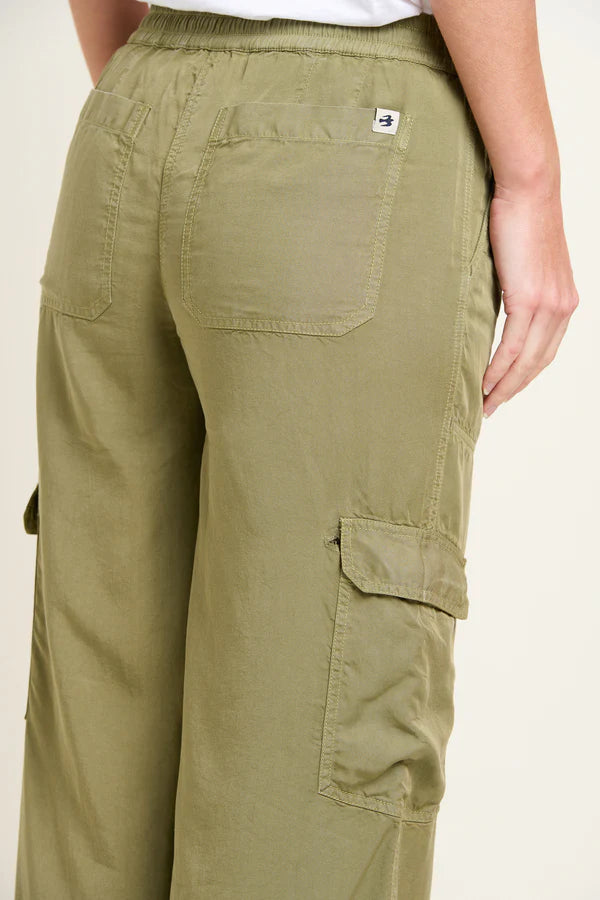 Brakeburn Wide Leg Side Pocket Trouser - Khaki